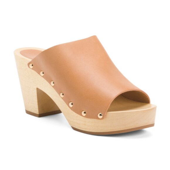 NEW BEEK BEEK Made In Brazil Leather Peacock Heels in Honey 925 7t3 - Picture 2 of 7